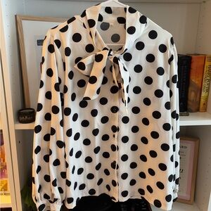 Polka Dot Button Up Blouse